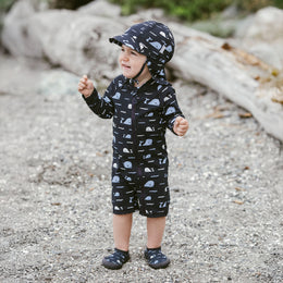 Jan & Jul UV Baby Cap - UV Quick Dry - Navy Whale Tales