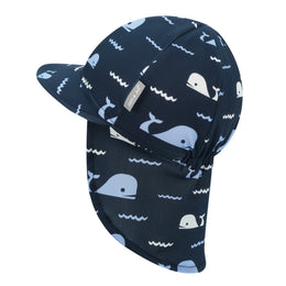 Jan & Jul UV Baby Cap - UV Quick Dry - Navy Whale Tales