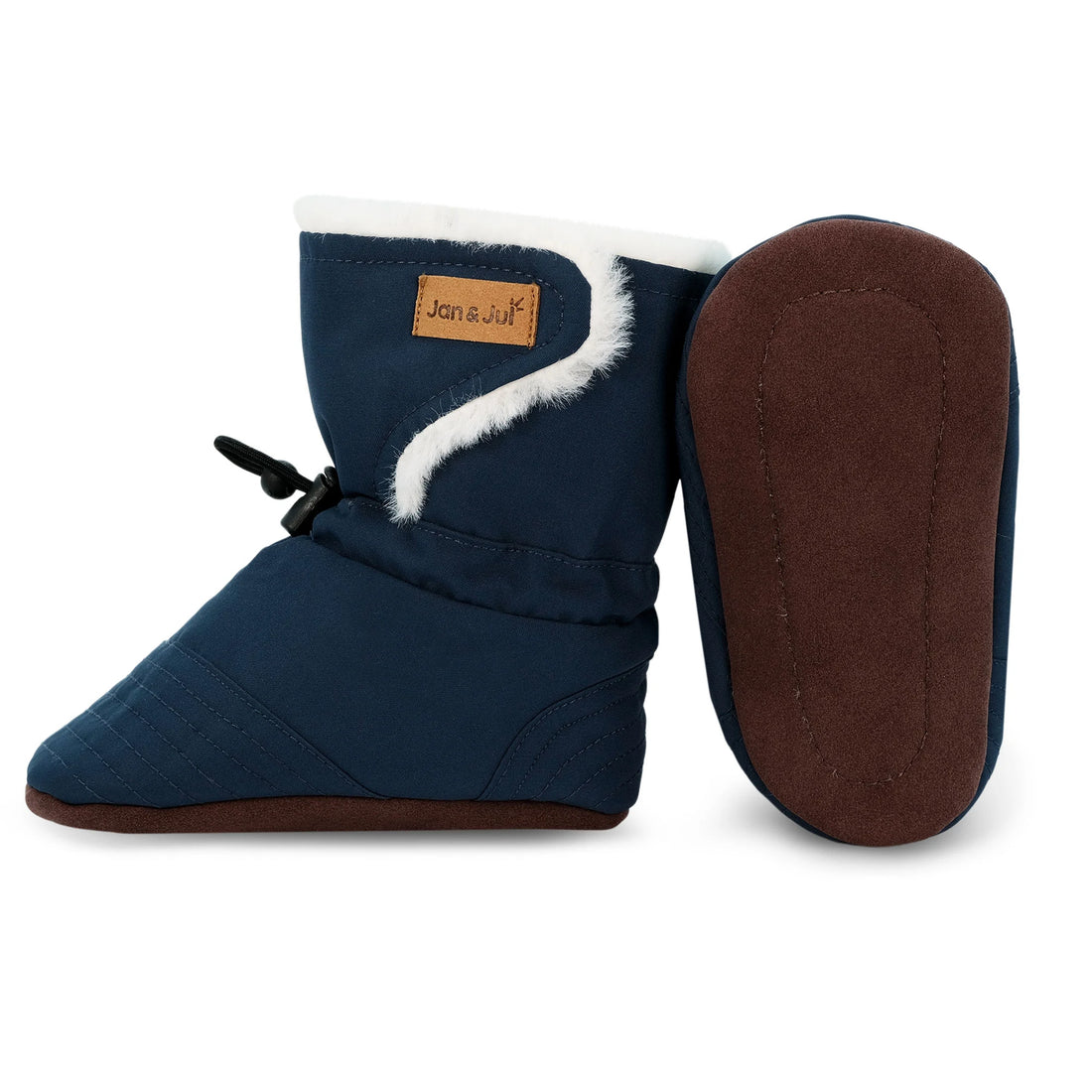 Jan & Jul Baby Stay-Put Winter Booties - Dark Navy product view