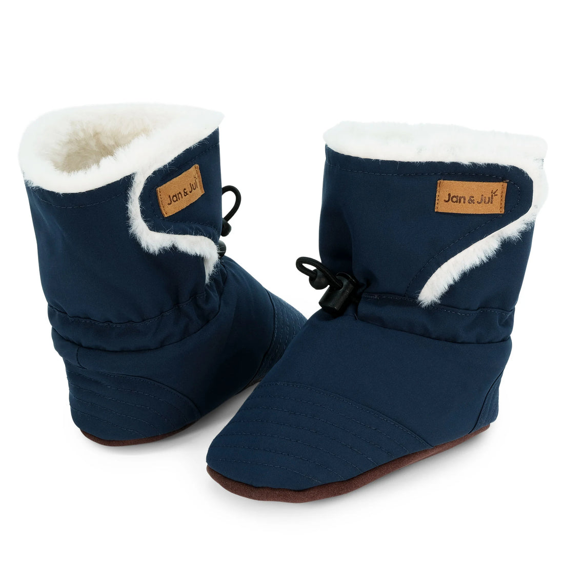 Jan & Jul Baby Stay-Put Winter Booties - Dark Navy product view