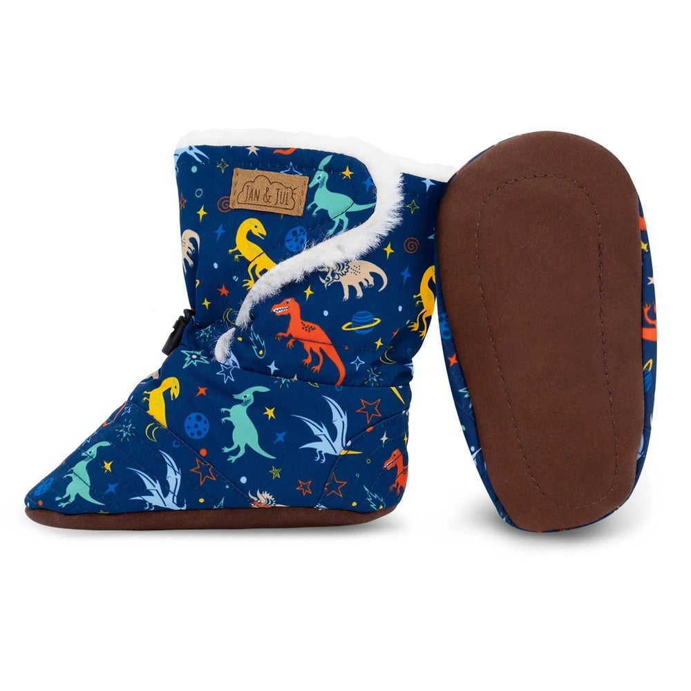 Jan & Jul Baby Stay-Put Winter Booties Space Dinos