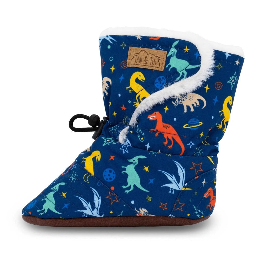 Jan & Jul Baby Stay-Put Winter Booties Space Dinos
