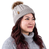 Jan & Jul Cable Knit Beanie Adult Size Grey