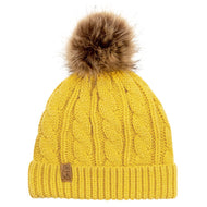 Jan & Jul Cable Knit Beanie Adult Size Mustard