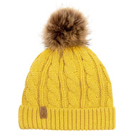 Jan & Jul Cable Knit Twinning Beanies Mustard