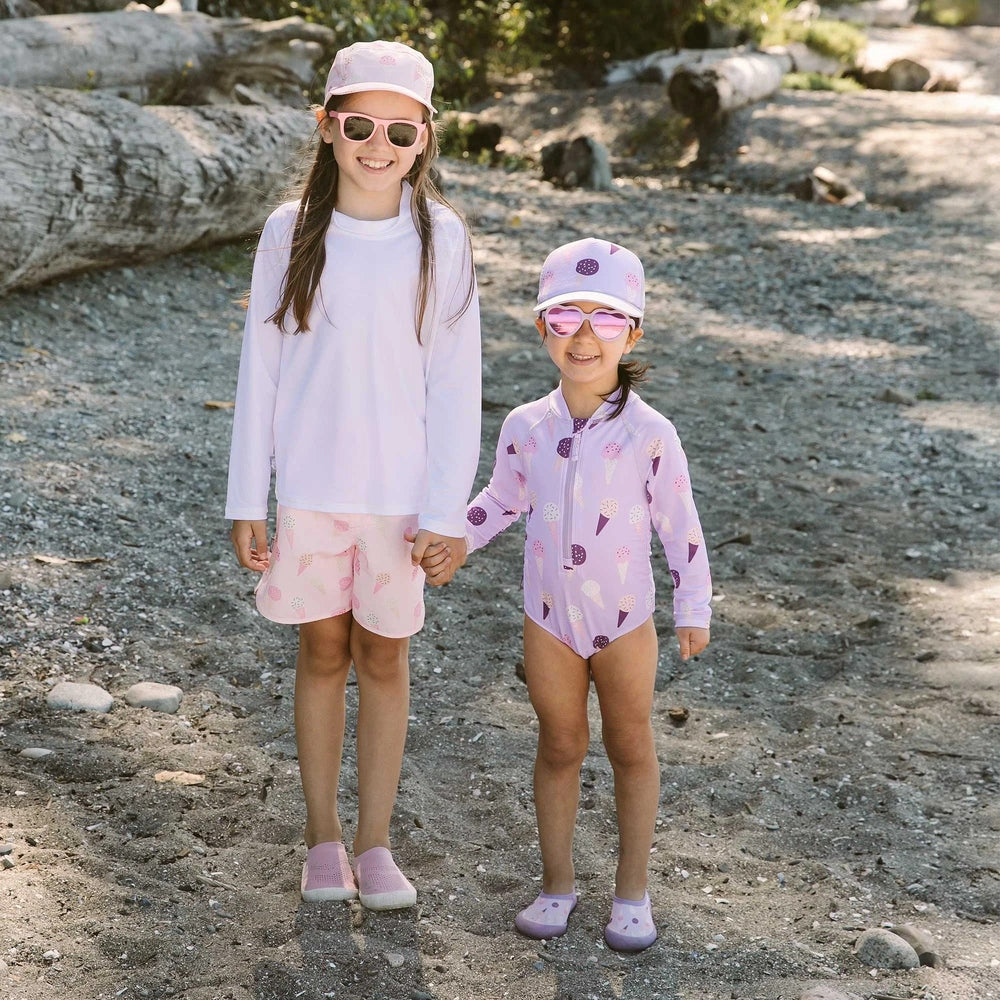 Jan & Jul Girls One Piece UV Swimsuit Lavender Ice Cream