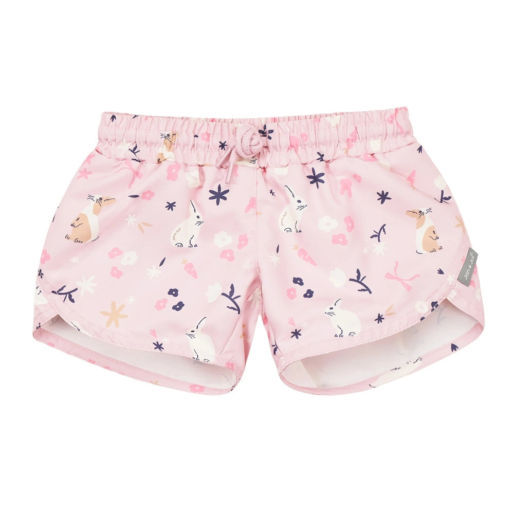Jan & Jul Girls UV Swim Shorts Bunny Flowers