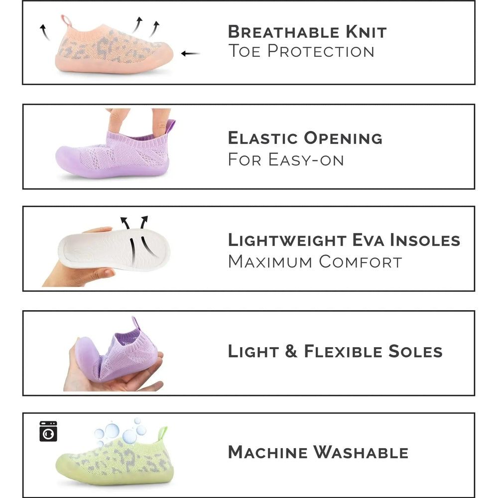 JAN & JUL Jelly Jumper Flow Shoes Mint for babies, elastic easy-on opening and flexible, machine-washable soles.