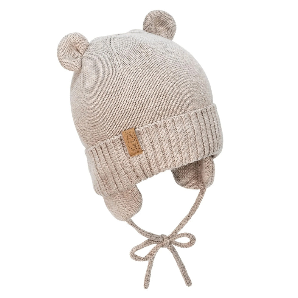 Jan & Jul Kids Bear Knit Hats Wheat Field