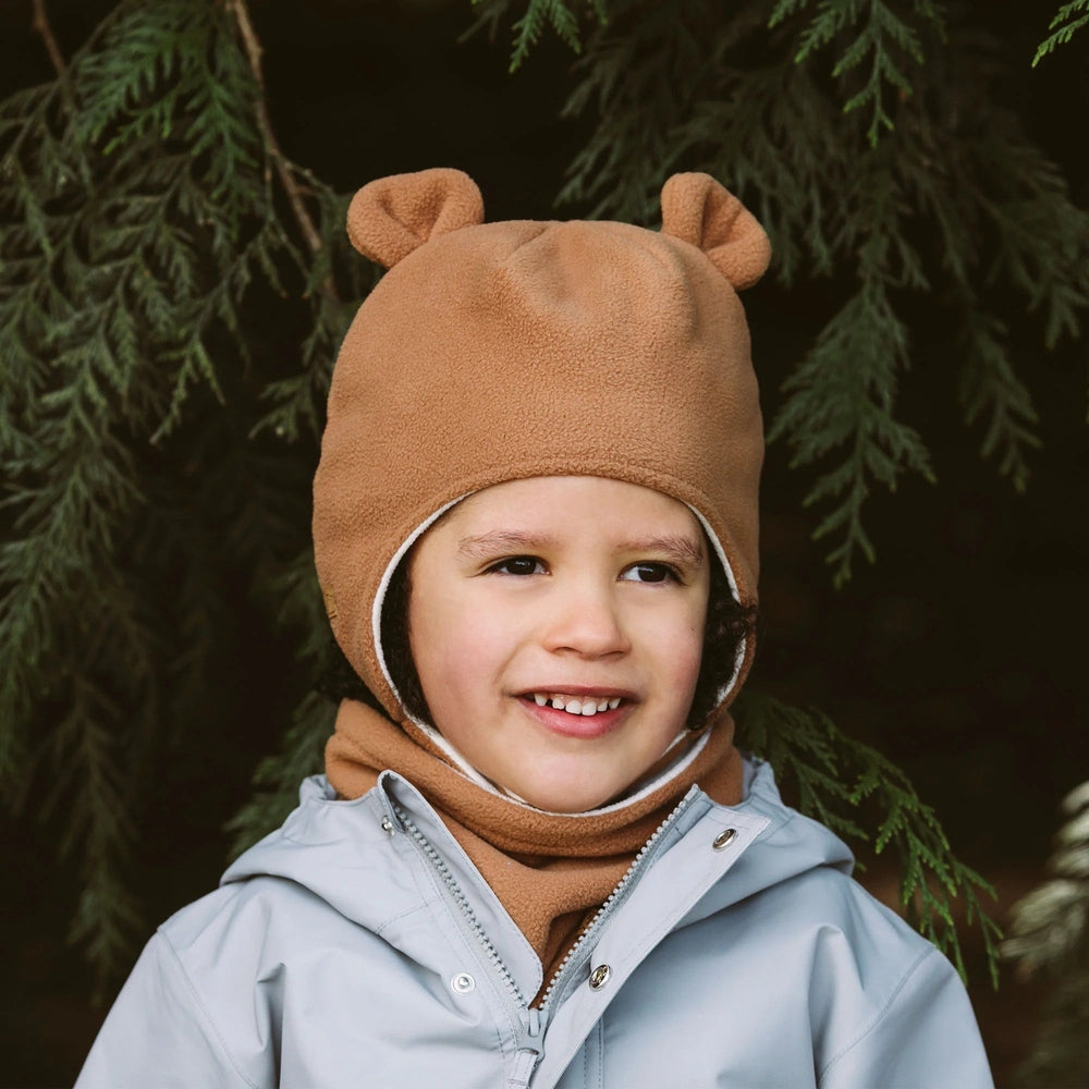 Jan & Jul Kids Fleece Animal Hats Brown Bear