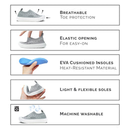 Jan & Jul Kids Graphic Slip-On Shoes - Grey Construction