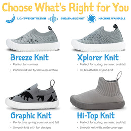 Jan & Jul Kids Graphic Slip-On Shoes - Grey Construction