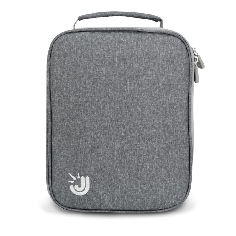 Jan & Jul Kids Lunch Bag Heather Grey front view