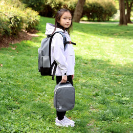 Jan & Jul Kids Lunch Bag Heather Grey