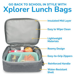 Jan & Jul Kids Lunch Bag Heather Grey