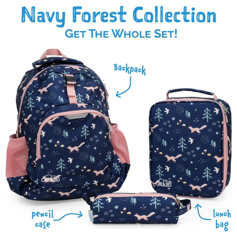 Jan & Jul Kids Lunch Bag Navy Forest