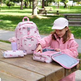 Jan & Jul Kids Lunch Bag Pink Ponies