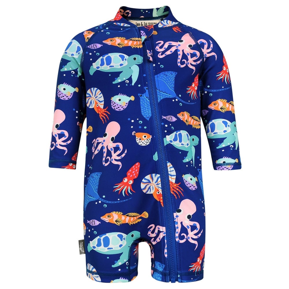 Jan & Jul Kids One Piece UV Sun Suit Sea Friends