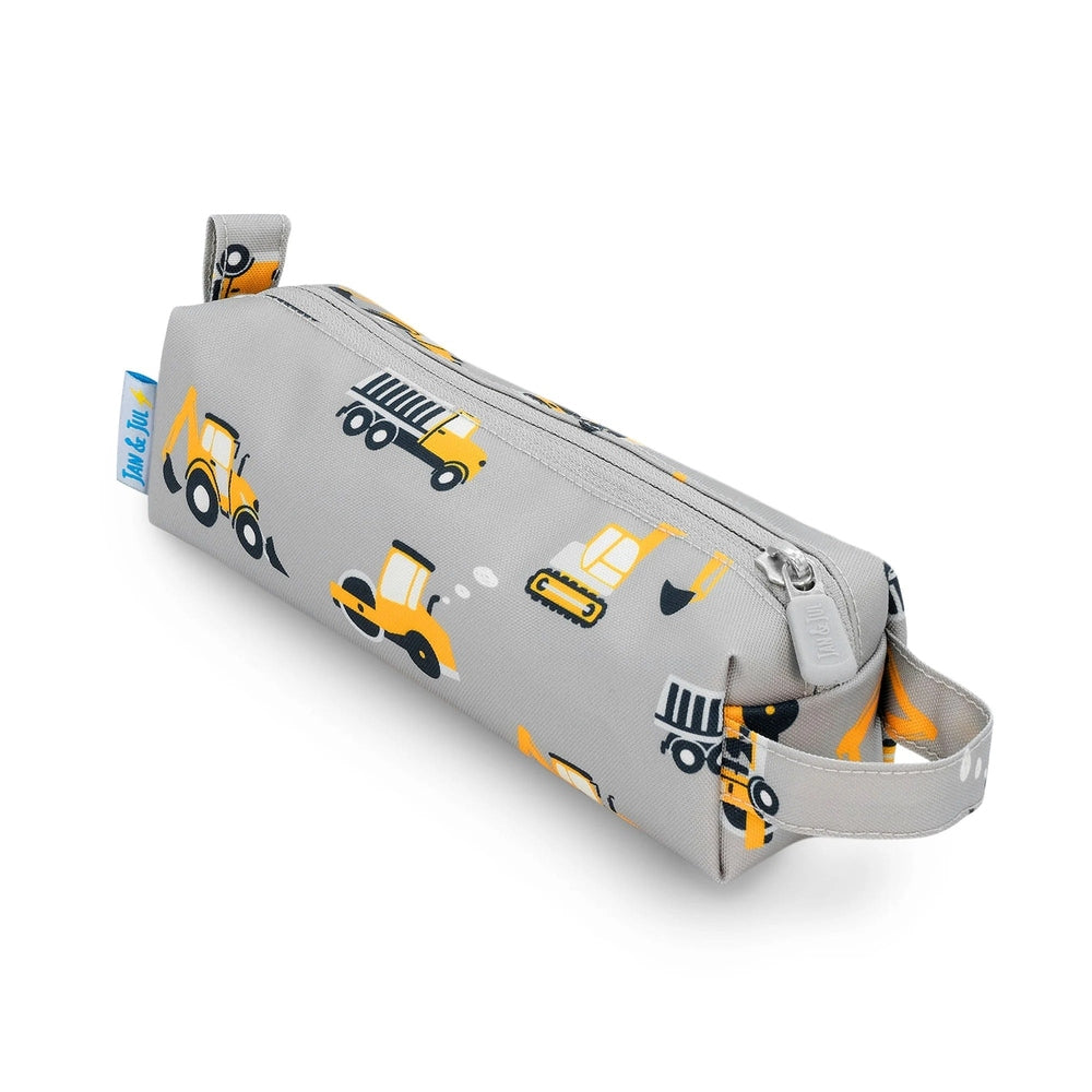 Jan & Jul Kids Pencil Case Grey Construction