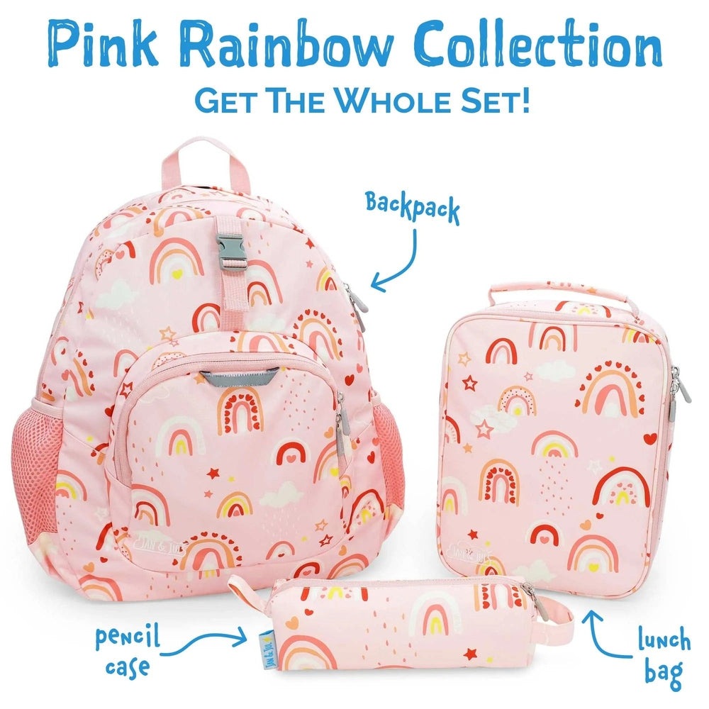 Jan & Jul Kids Pencil Case Pink Rainbow