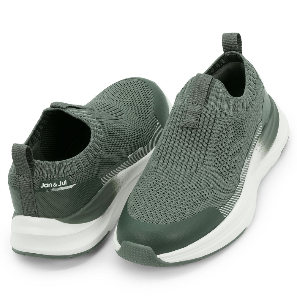 Jan & Jul Kids Urban Slip On Shoes Dark Sage Green
