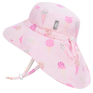 Jan & Jul Kids Water Repellent Adventure Hats Pink Ice Cream
