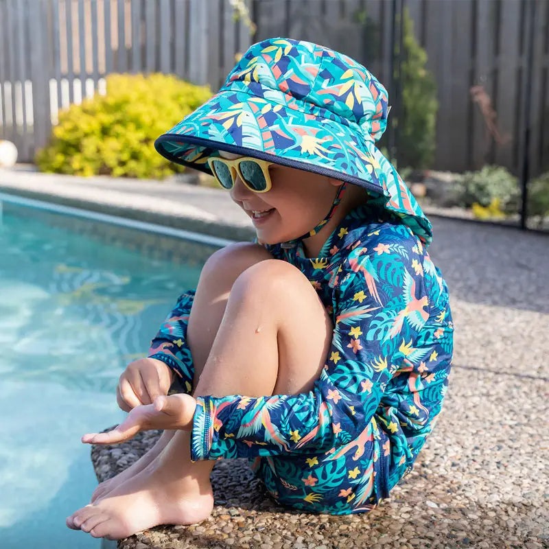 Jan & Jul Kids Water Repellent Adventure Hats Wave