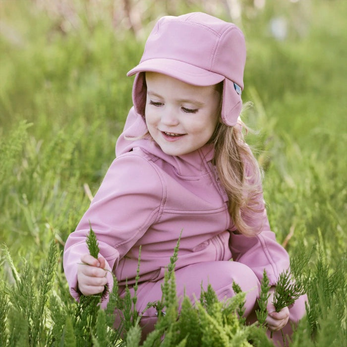 Jan & Jul Kids Water Resistant Softshell Cap Dusty Rose