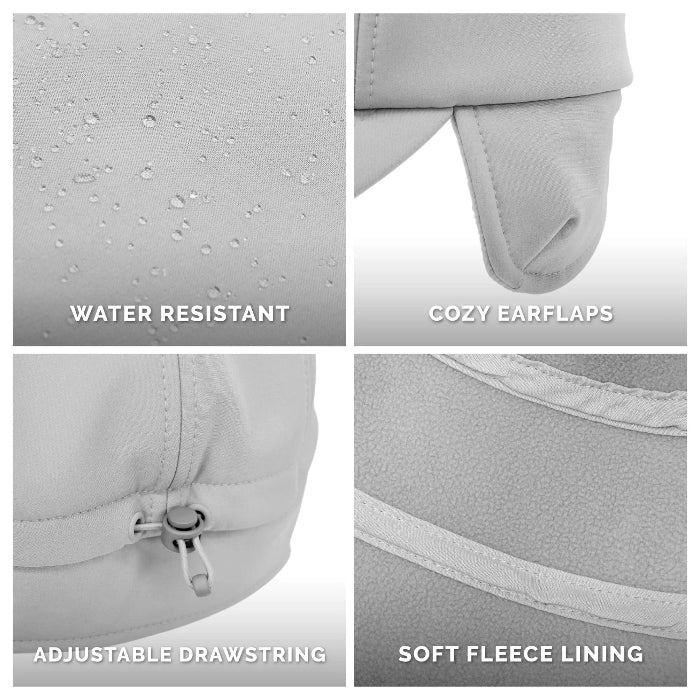 Jan & Jul Kids Water Resistant Softshell Cap Grey