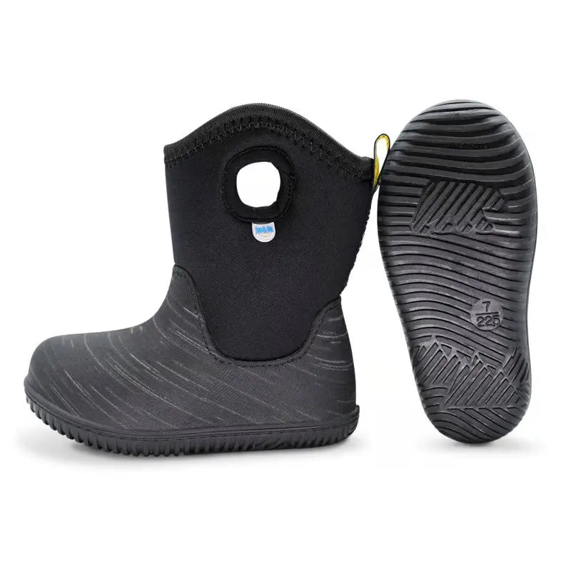 JAN & JUL Toasty Dry Lite Winter Boots Black Birch, toddler waterproof boots with pull-tab and rugged outsole