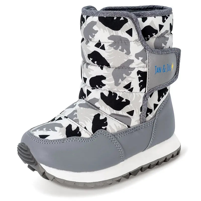 Jan & Jul Toasty Dry Tall Puffy Winter Boots Bear