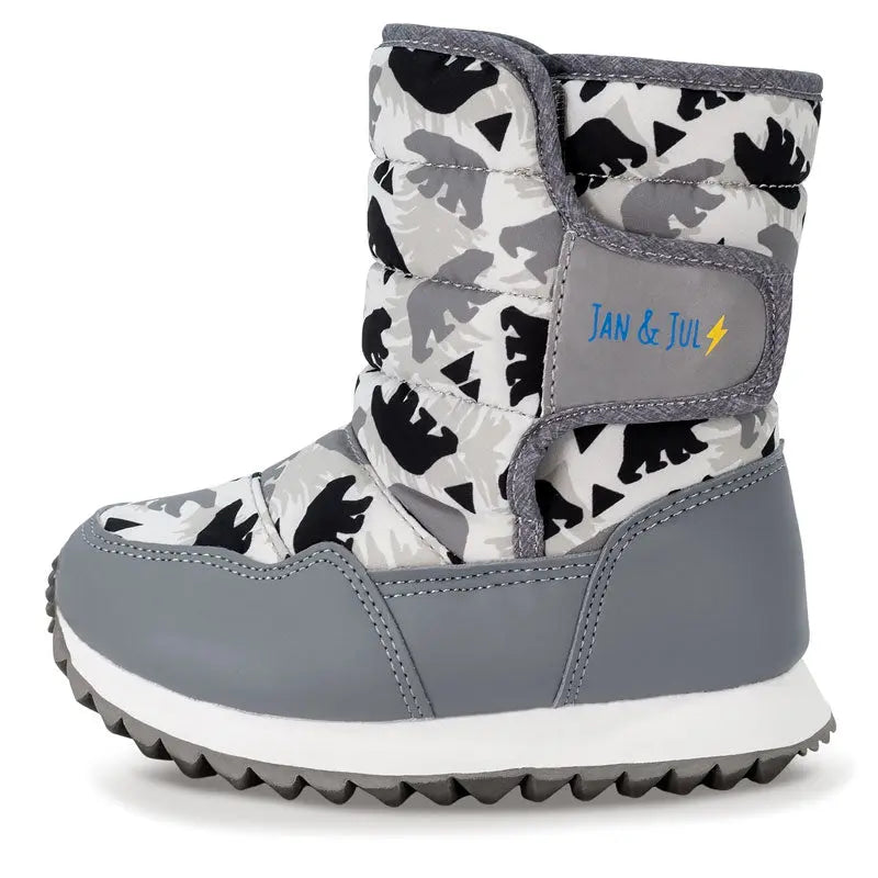 Jan & Jul Toasty Dry Tall Puffy Winter Boots Bear