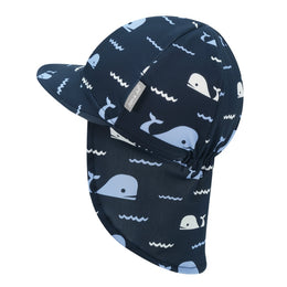 Jan & Jul UV Baby Cap - UV Quick Dry - Navy Whale Tales