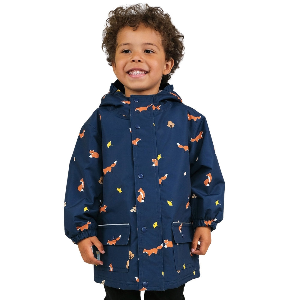 Jan & Jul Waterproof Cozy Dry Rain Jacket Navy Fox