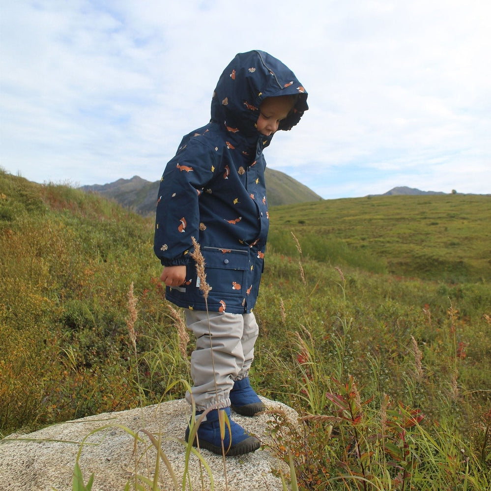 Jan & Jul Waterproof Cozy Dry Rain Jacket Navy Fox