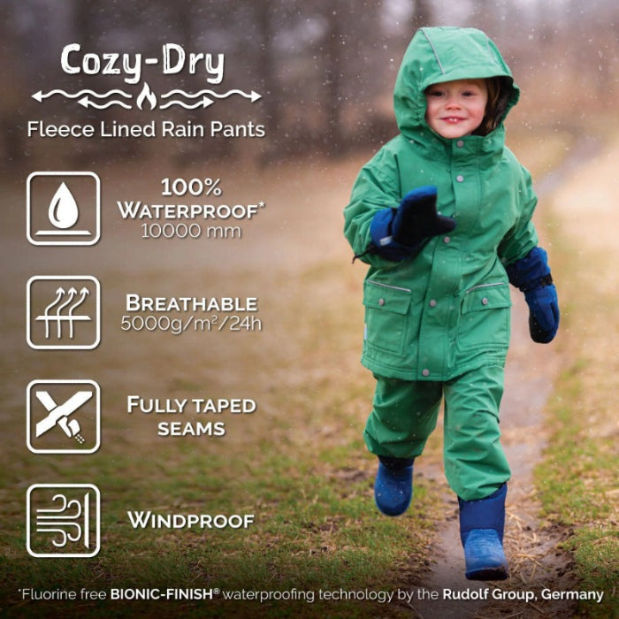 Jan & Jul Waterproof Cozy Dry Rain Pants Dusty Mint