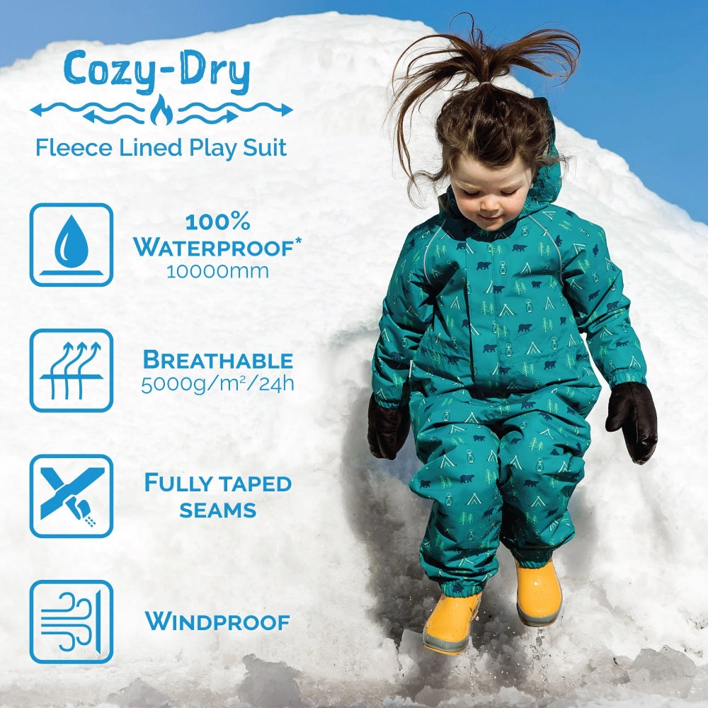 Jan & Jul Waterproof Cozy Dry Rain Suit Big Trucks