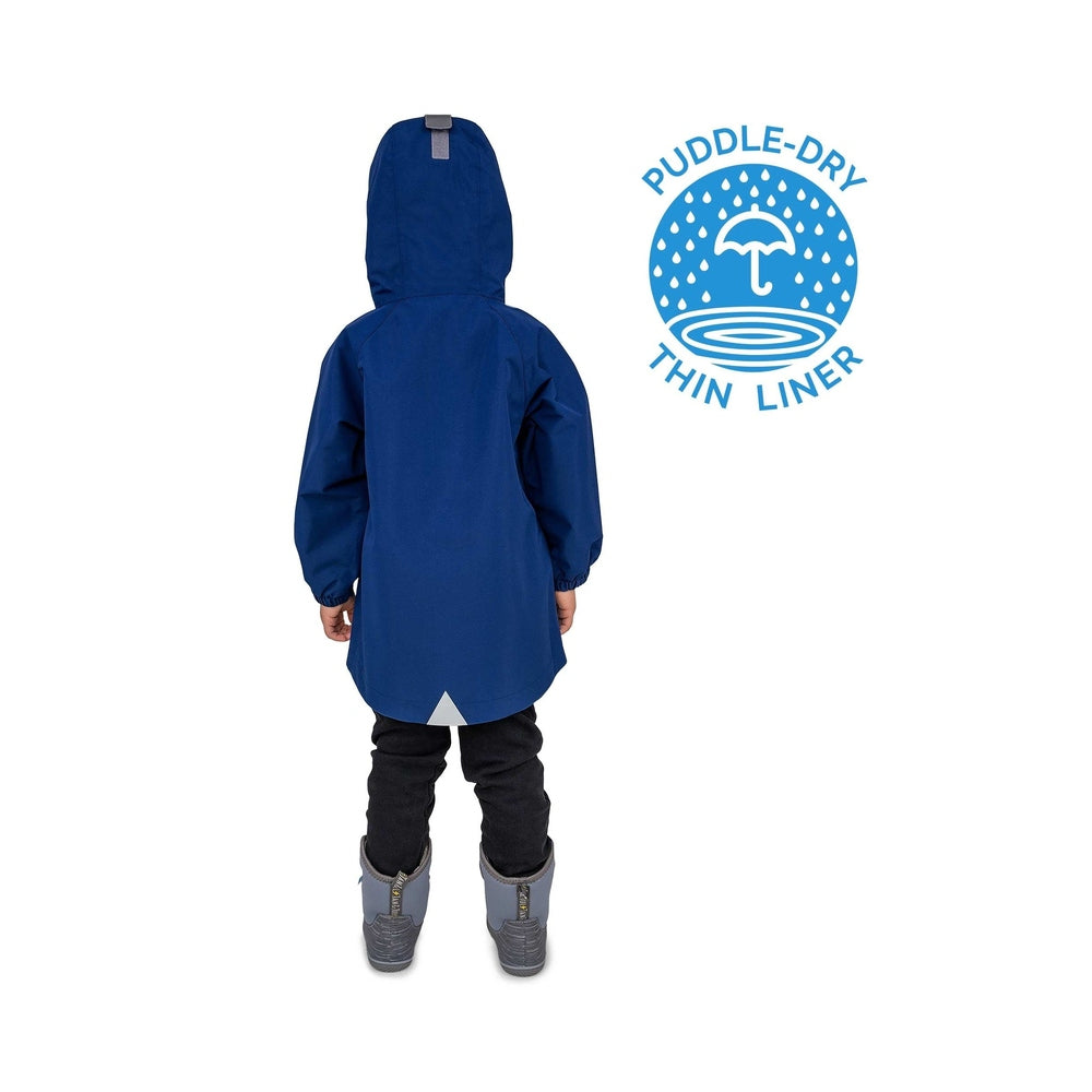 JAN & JUL Nebula Blue kids waterproof puddle-dry rain jacket with hood