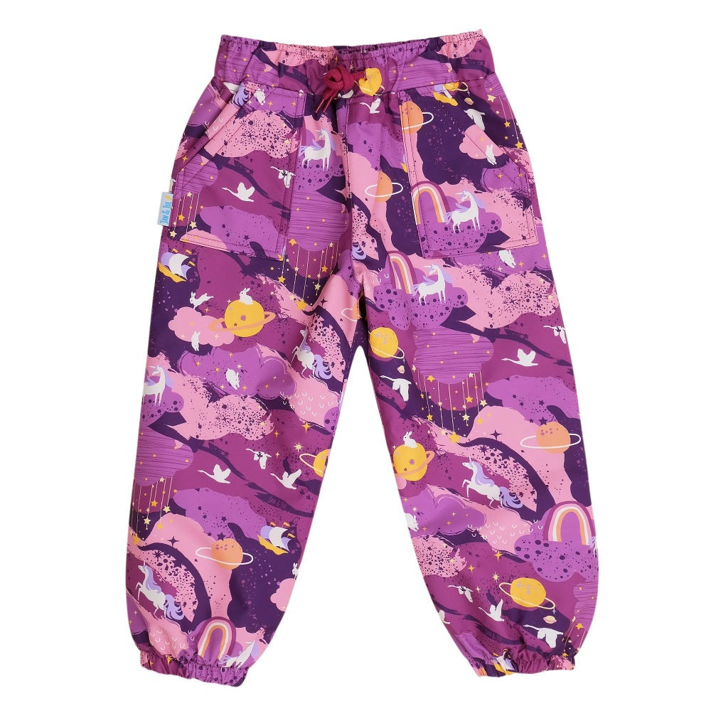 Jan & Jul Waterproof Puddle Dry Rain Pants Purple Dream