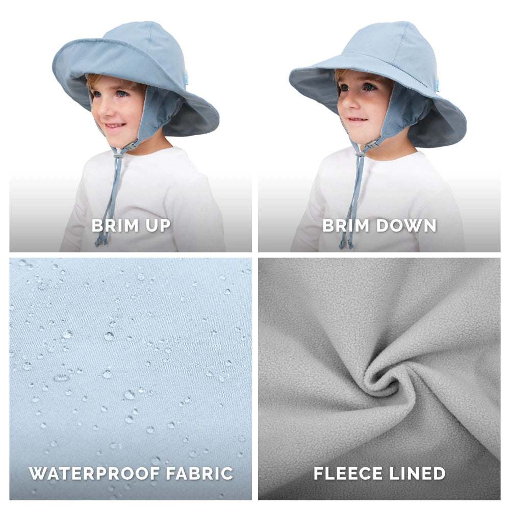 Jan & Jul Waterproof Rain Hats Dusty Blue