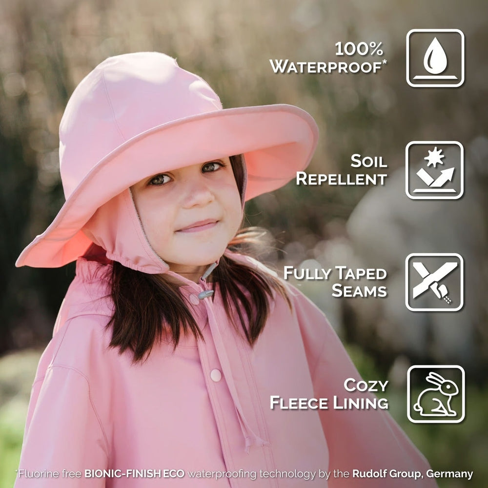 Jan & Jul Waterproof Rain Hats Dusty Pink