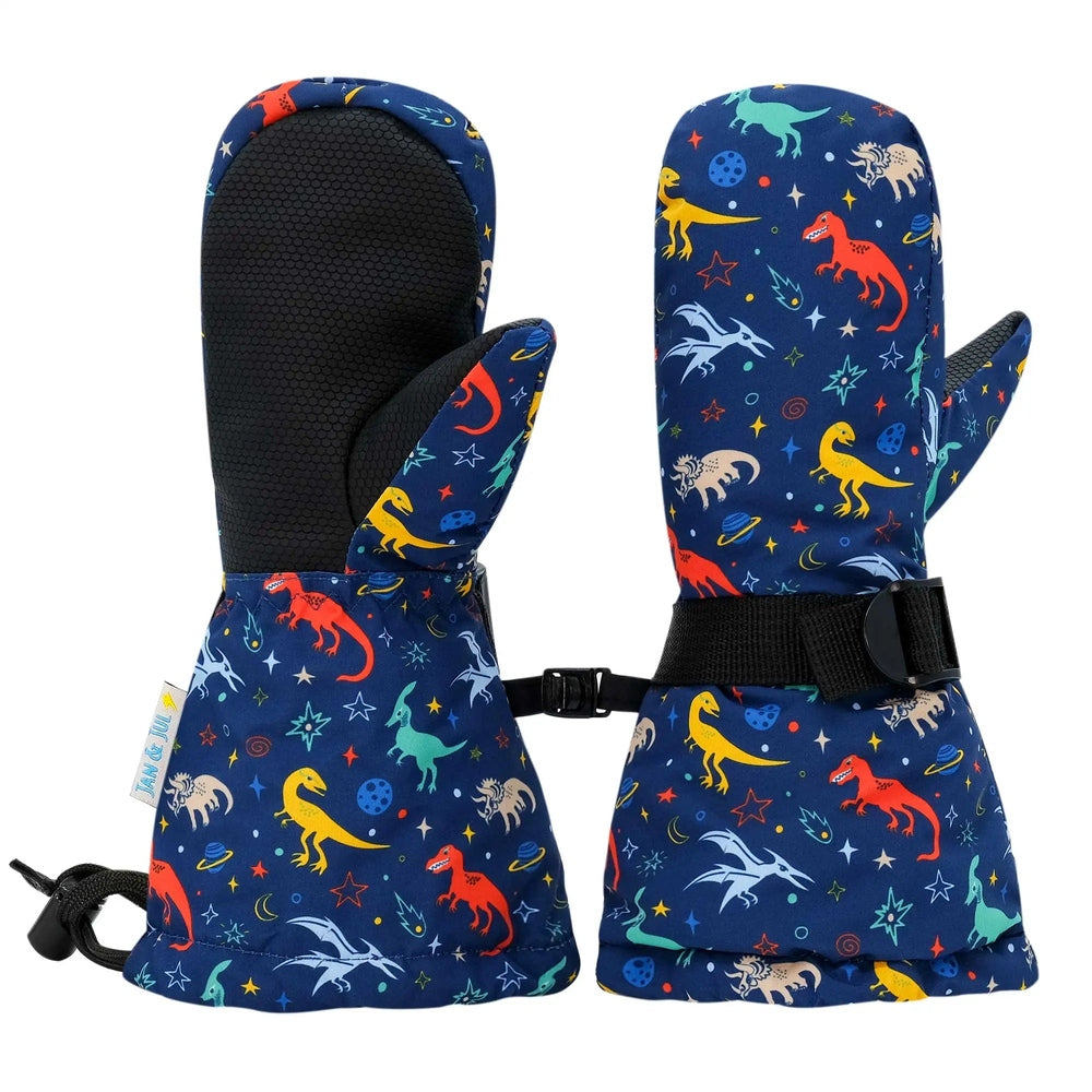Jan & Jul Waterproof Toasty Dry Mitten Space Dinos