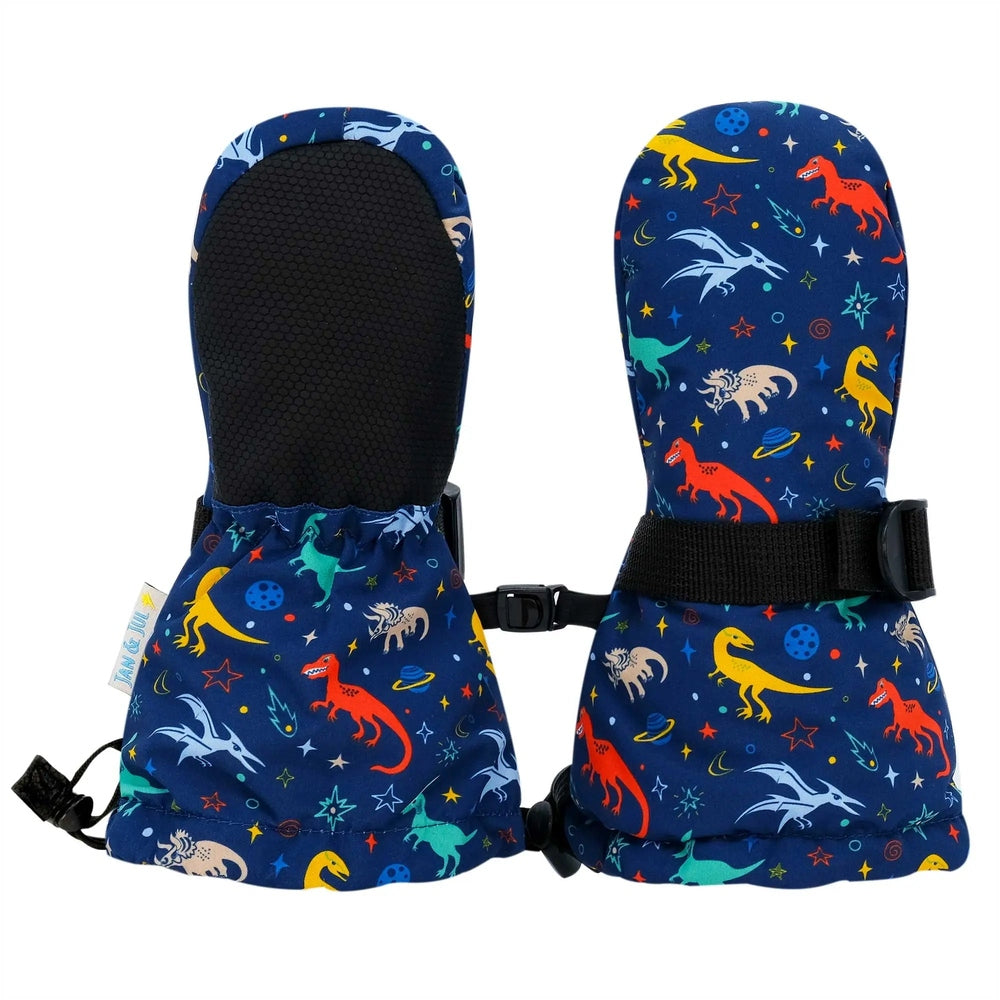Jan & Jul Waterproof Toasty Dry Mitten Space Dinos