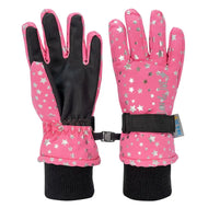 Jan & Jul Waterproof Toasty Dry Snow Gloves Pink Star
