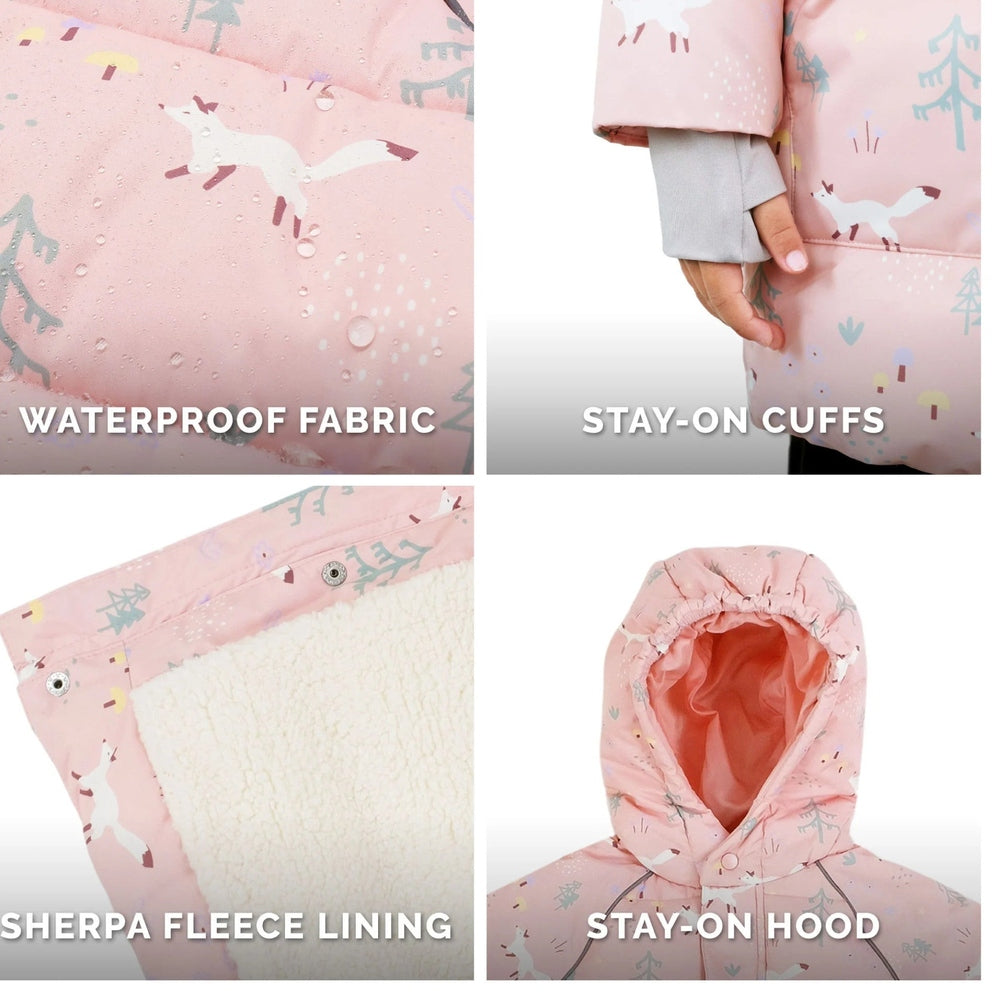 Jan & Jul Waterproof Winter Coat Pink Forest
