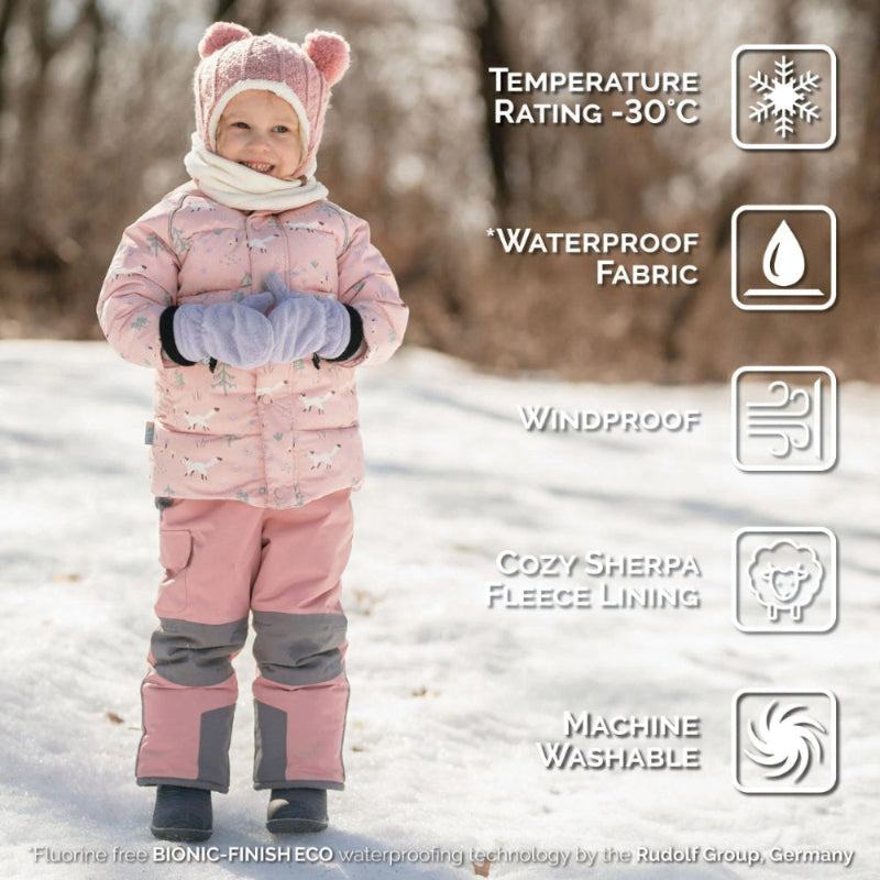 Jan & Jul Waterproof Winter Coat Pink Forest