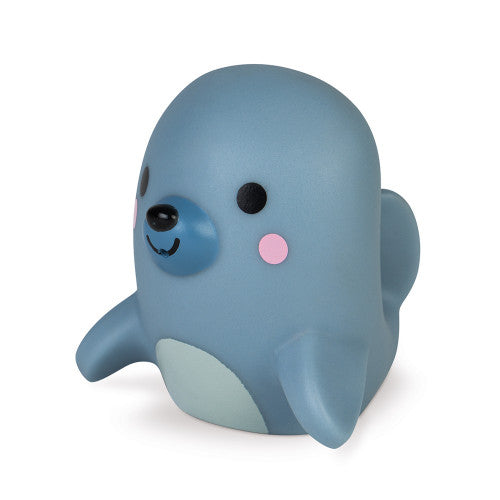 JANOD polar penguin bath squirter toy, blue with pink cheeks