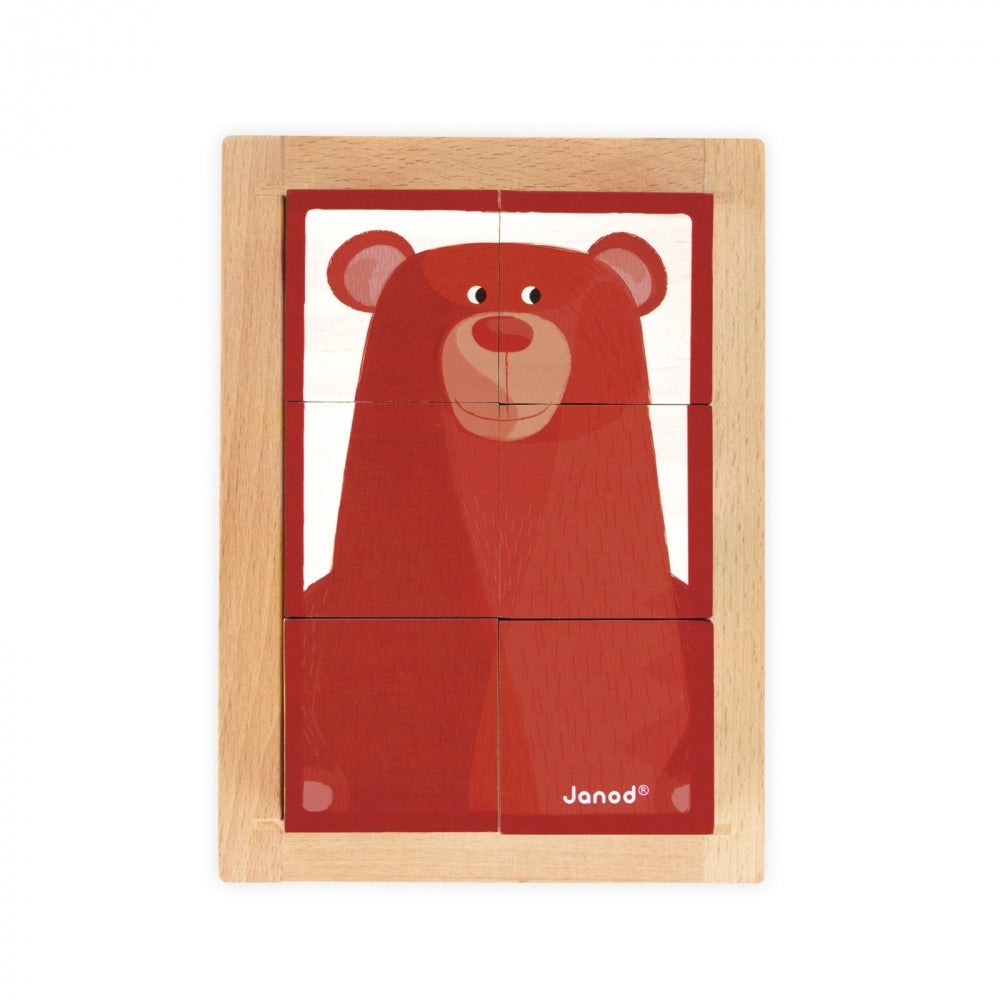 Janod 6 Forest Blocks In Wooden Box