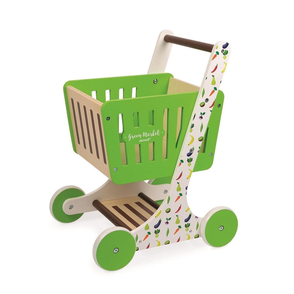 Janod Green Market Shopping Cart