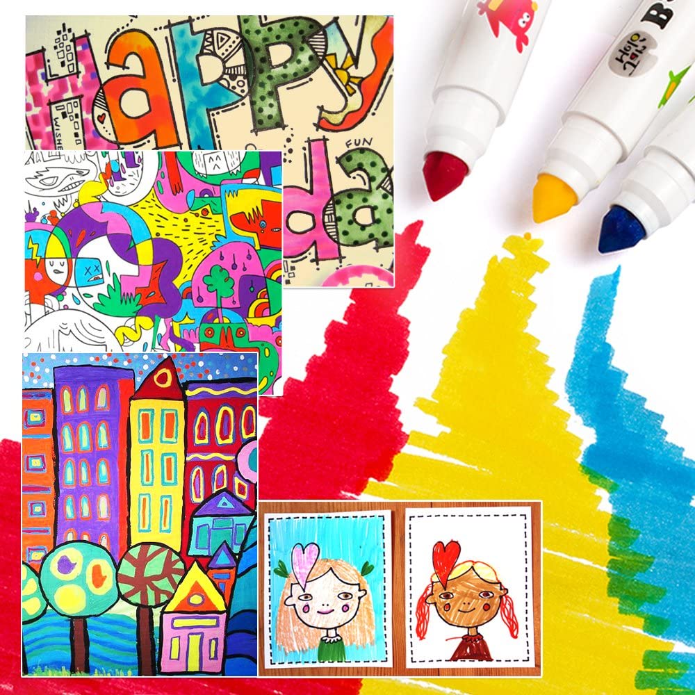 Jar Melo Baby Roo washable markers, 24 colors for kids' art and drawings
